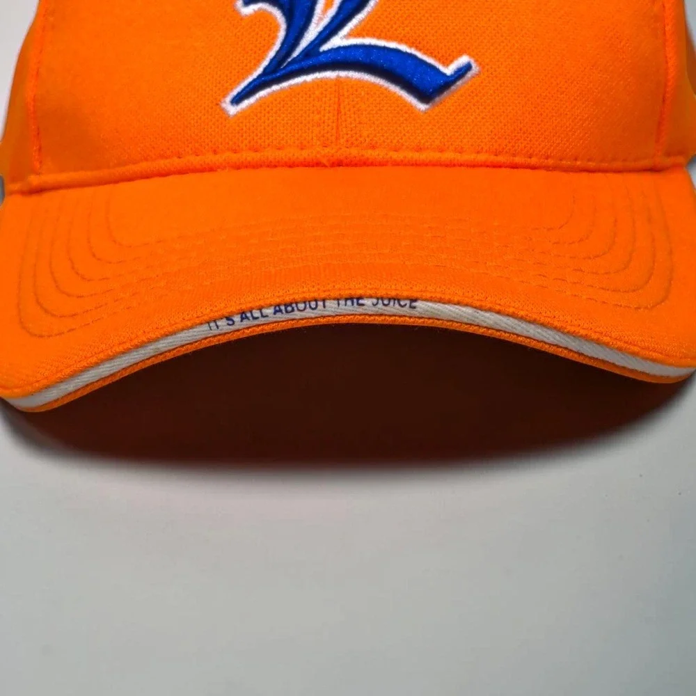 Embroidery Unlimited Orange L 99 Youth Baseball Hat It's All About The Juice